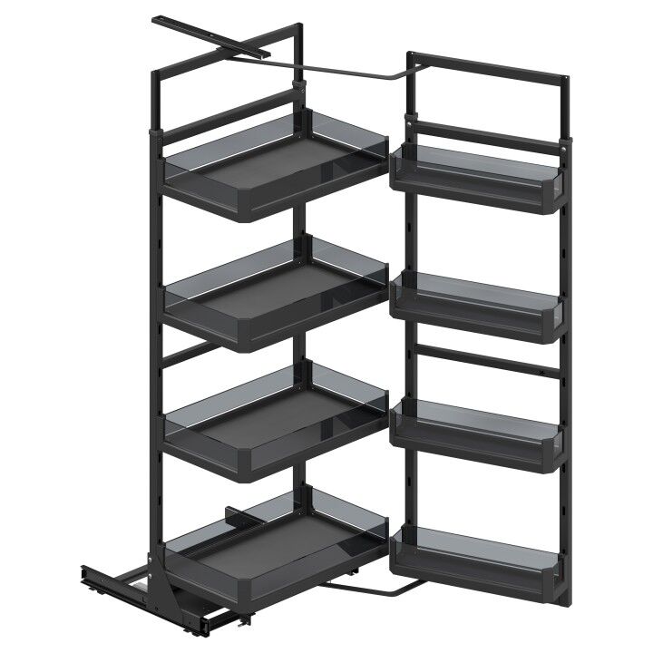 Starax İkiz Kiler 140-155 cm | 45 cm Kapak Uyumlu Premium - Antrasit