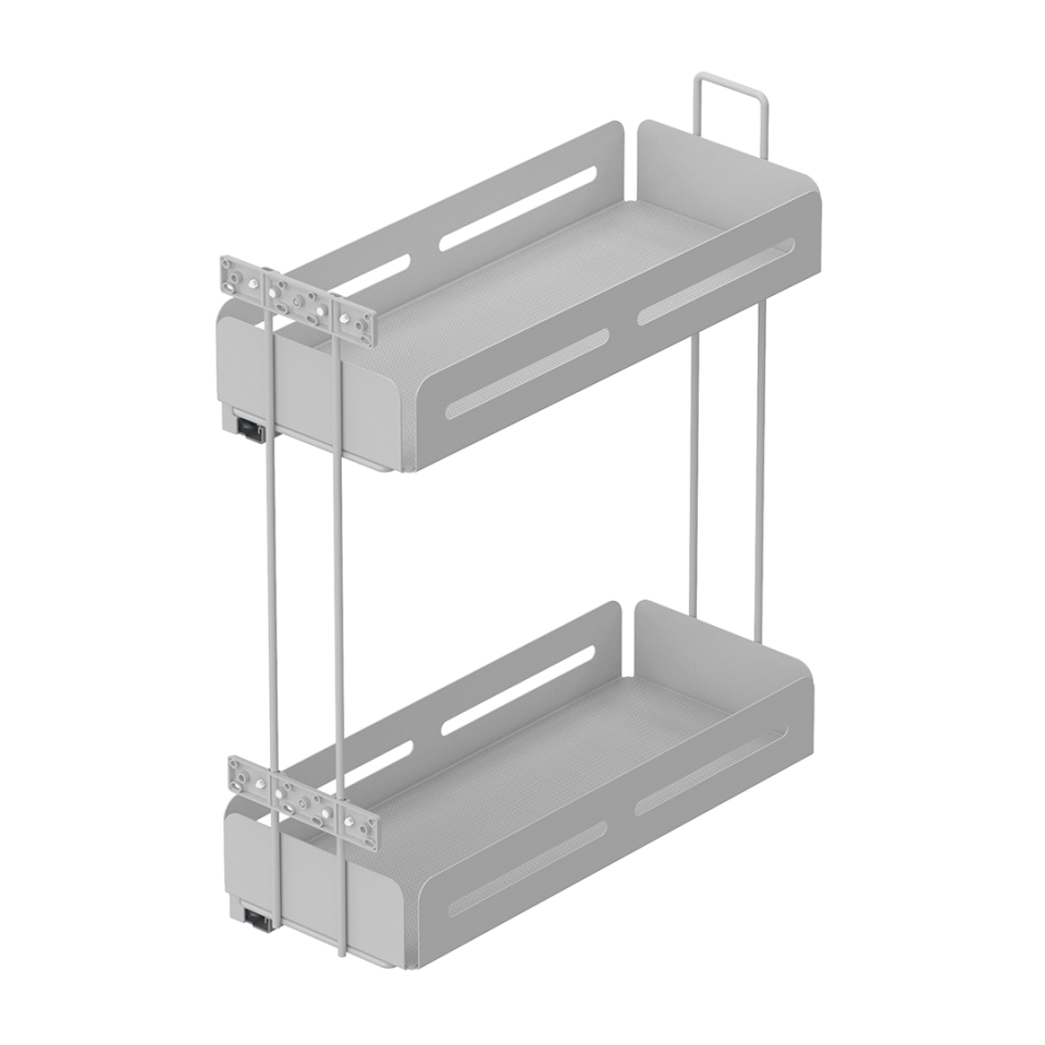 Unique Box Gizli Raylı Deterjanlık (Çift Açılım) 151 mm Sağ
