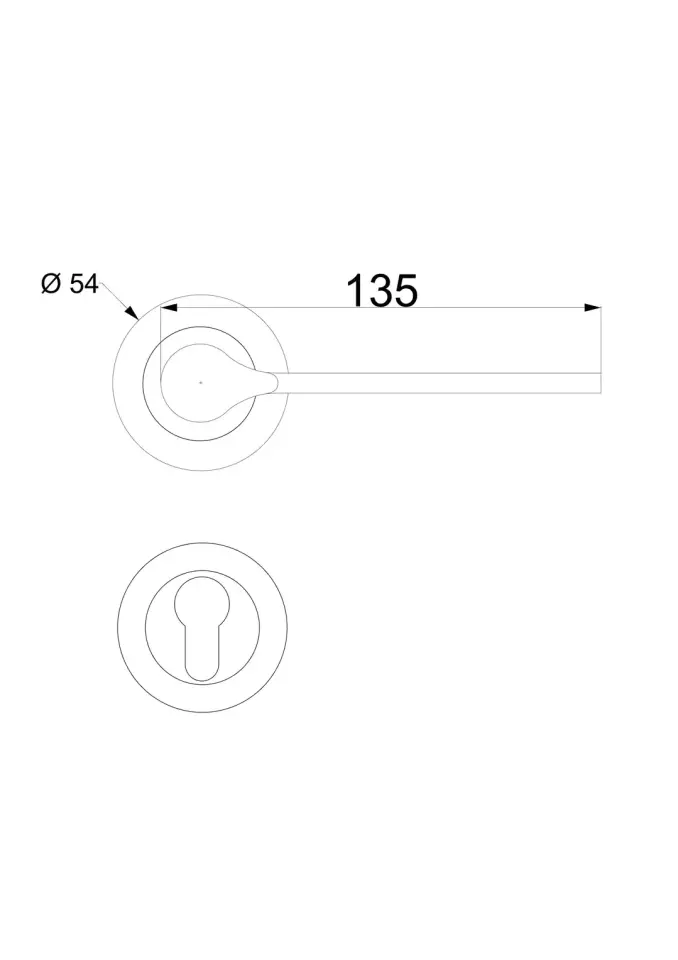 Linea Rozetli Kapı Kolu Koyu Sarı Oksit Yale