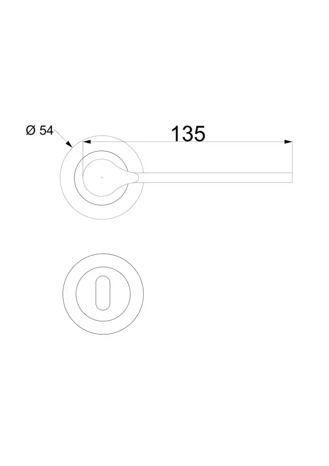 Linea Rozetli Kapı Kolu Krom