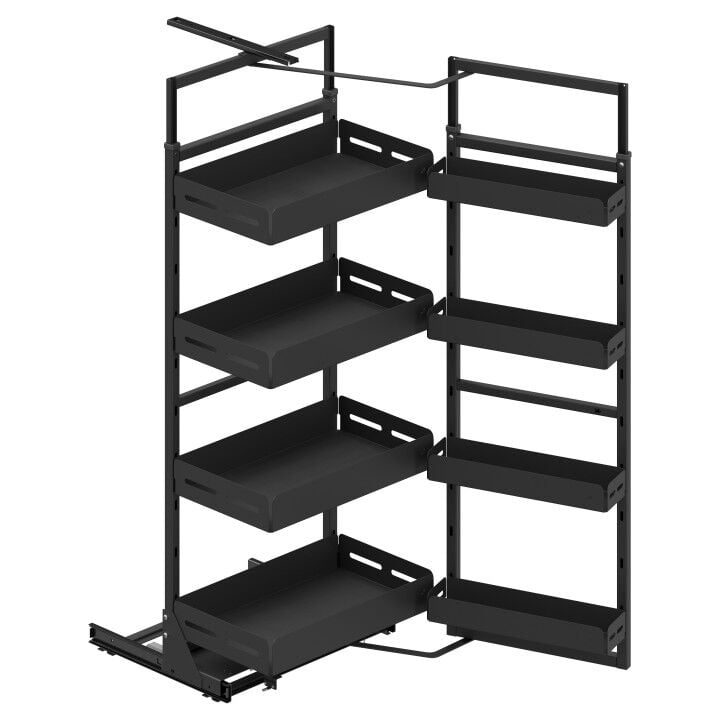 Starax İkiz Kiler 125-140 cm | 45 cm Kapak Uyumlu Unique Box - Antrasit