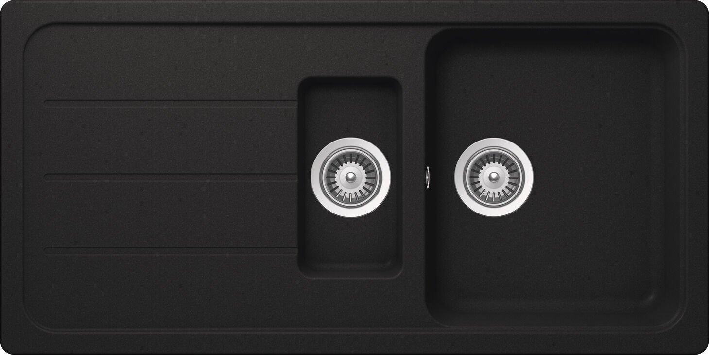 Eviye, HÄFELE ELISA, Granit, Carbon, 1 Gözlü Damlalıklı, 860x500mm