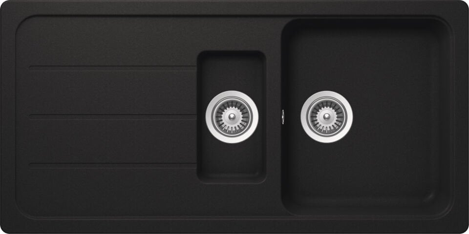 Eviye, HÄFELE ELISA, Granit, Carbon, 1 Gözlü Damlalıklı, 860x500mm