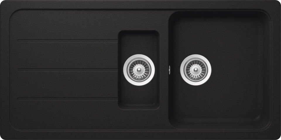 Eviye, HÄFELE ELISA, Granit, Carbon, 1 Gözlü Damlalıklı, 860x500mm