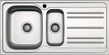 Eviye, HÄFELE CAPUA 06, Paslanmaz Çelik, 1.5 Gözlü, Sağ Damlalıklı, 1000x500, Satin