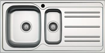 Eviye, HÄFELE CAPUA 06, Paslanmaz Çelik, 1.5 Gözlü, Sağ Damlalıklı, 1000x500, Satin