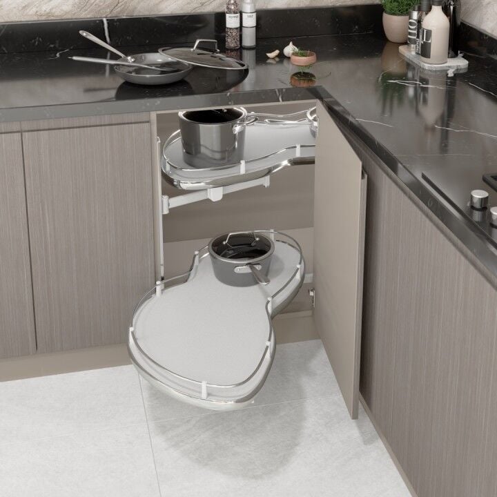 Kaymaz Yüzeyli Döner Tablalı Körköşe Mekanizması Sol