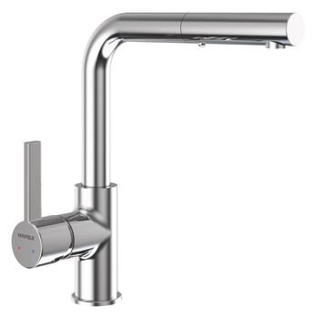 Eviye Bataryası, HÄFELE GRANADA PULL, Spiralli, Çift Fonksiyonlu El Duşu, Tek Kumanda Kollu Parlak Krom