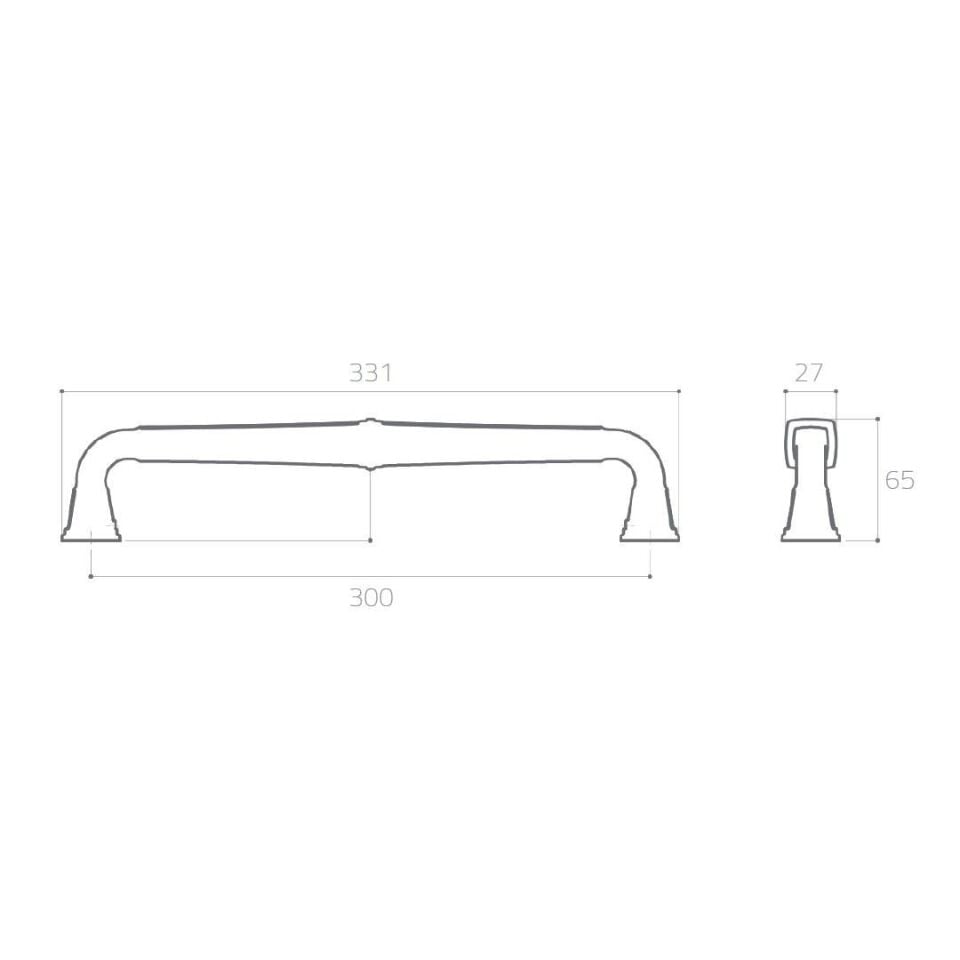 System 9555 Antik Renk Çekme Kapı Kolu 300 mm (PH9555 0300 ABM)