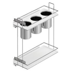 Gizli Raylı Ahşap Tablalı Kepçelik 420 mm Sol