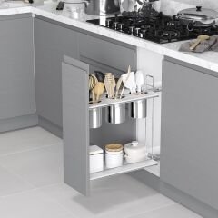Gizli Raylı Ahşap Tablalı Kepçelik