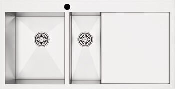 Eviye, HÄFELE NOVARA PLUS 02, Paslanmaz Çelik 1.5 Gözlü, Sağ Damlalıklı, 1000x510, Fırçalı