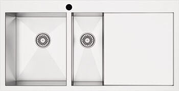 Eviye, HÄFELE NOVARA PLUS 02, Paslanmaz Çelik 1.5 Gözlü, Sağ Damlalıklı, 1000x510, Fırçalı