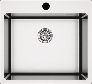 Eviye, HÄFELE NOVARA 12, Paslanmaz Çelik 1 Gözlü, Damlalıksız, 550x505, Fırçalı