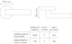 PRO GEMLİK-KK388 Rozetli Kapı Kolu