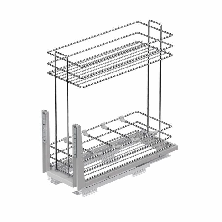 Zemin Bağlantılı Gizli Raylı Tezgah Altı Deterjanlık 250 mm