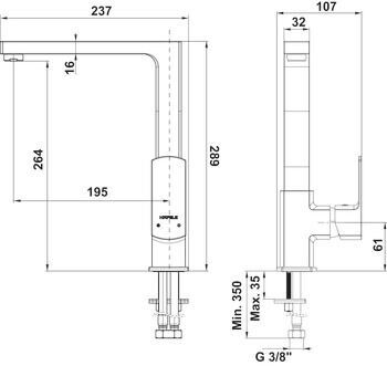 Eviye Bataryası, HÄFELE SOLAR, Spiralsiz, Tek Kumanda Kollu Parlak Altın