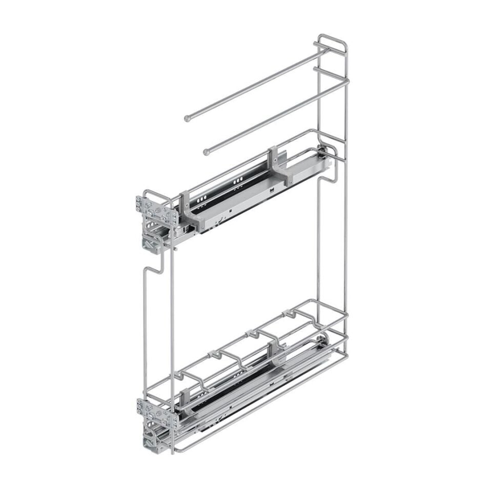Gizli Raylı Havlu Askılı Şişelik (Çift Açılım) Tel 106 mm Sağ