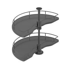 1/2 Borulu Döner Ahşap Tablalı Sepet Takımı