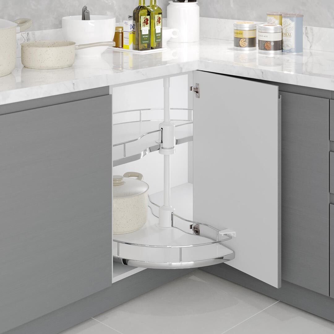 1/2 Borulu Döner Ahşap Tablalı Sepet Takımı