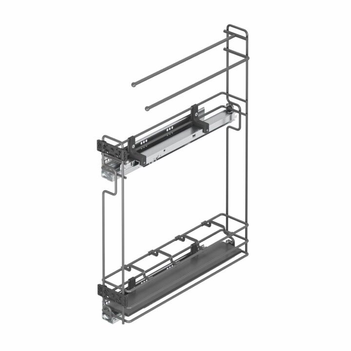 Gizli Raylı Havlu Askılı Şişelik (Çift Açılım) Ahşap 106 mm Sağ