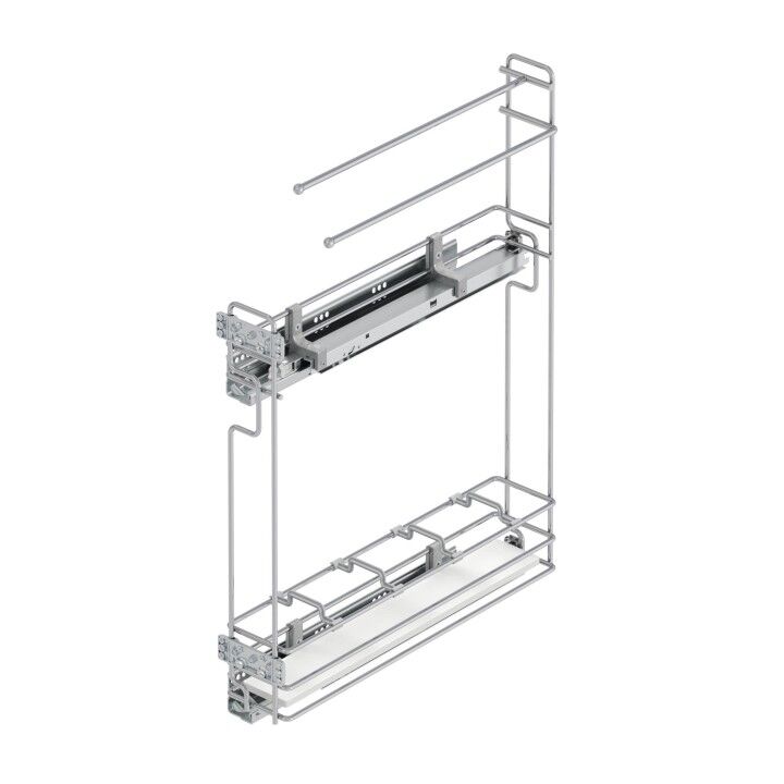 Gizli Raylı Havlu Askılı Şişelik (Çift Açılım) Ahşap 106 mm Sağ