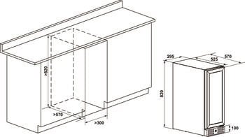 Şarap Soğutucu, HÄFELE ORION, 30cm, Ankastre/Solo, Tek Soğutma Bölmeli Siyah