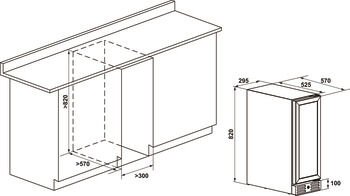 Şarap Soğutucu, HÄFELE ORION, 30cm, Ankastre/Solo, Tek Soğutma Bölmeli Siyah