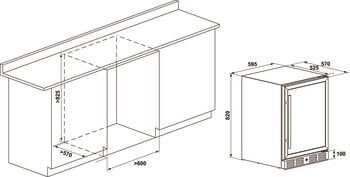Şarap Soğutucu, HÄFELE MAXIMA, 60 cm, Ankastre/Solo, Çift Soğutma Bölmeli Siyah
