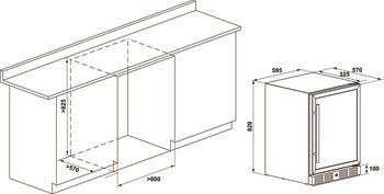 Şarap Soğutucu, HÄFELE MAXIMA, 60 cm, Ankastre/Solo, Çift Soğutma Bölmeli Siyah