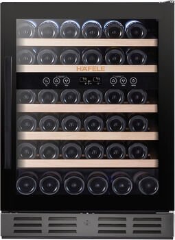 Şarap Soğutucu, HÄFELE MAXIMA, 60 cm, Ankastre/Solo, Çift Soğutma Bölmeli Siyah