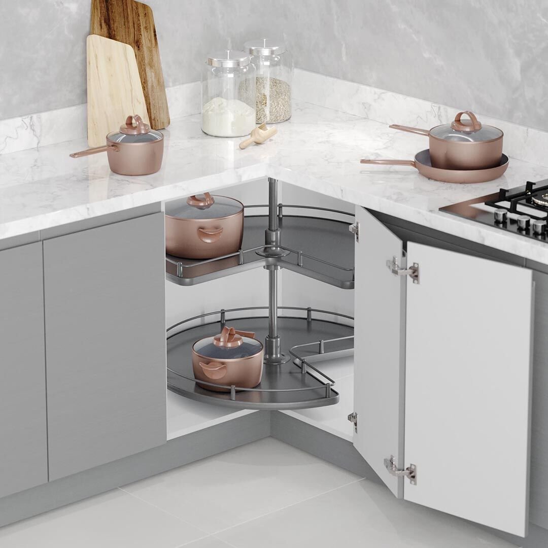 Kaymaz Yüzeyli 3/4 Döner Ahşap Tablalı Sepet Takımı