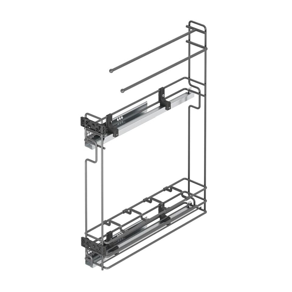 Gizli Raylı Havlu Askılı Şişelik (Tek Açılım) Tel 106 mm Sağ