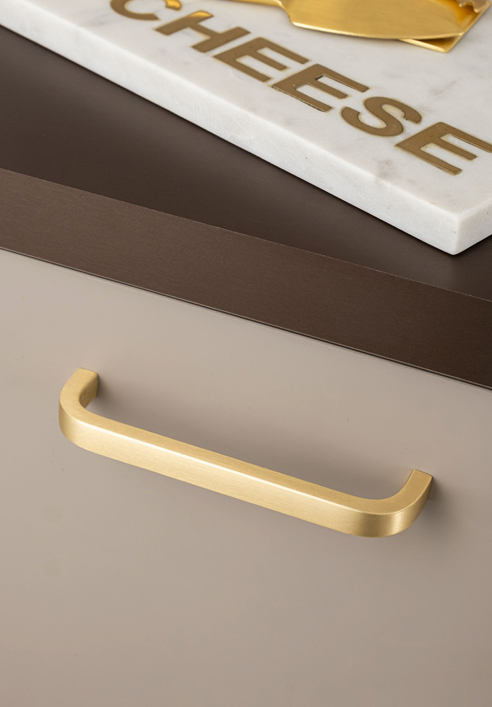 System 8640 Mat Altın Renk Modern Kulp (SY8640 BB) 192 mm (SY8640 0192 BB)