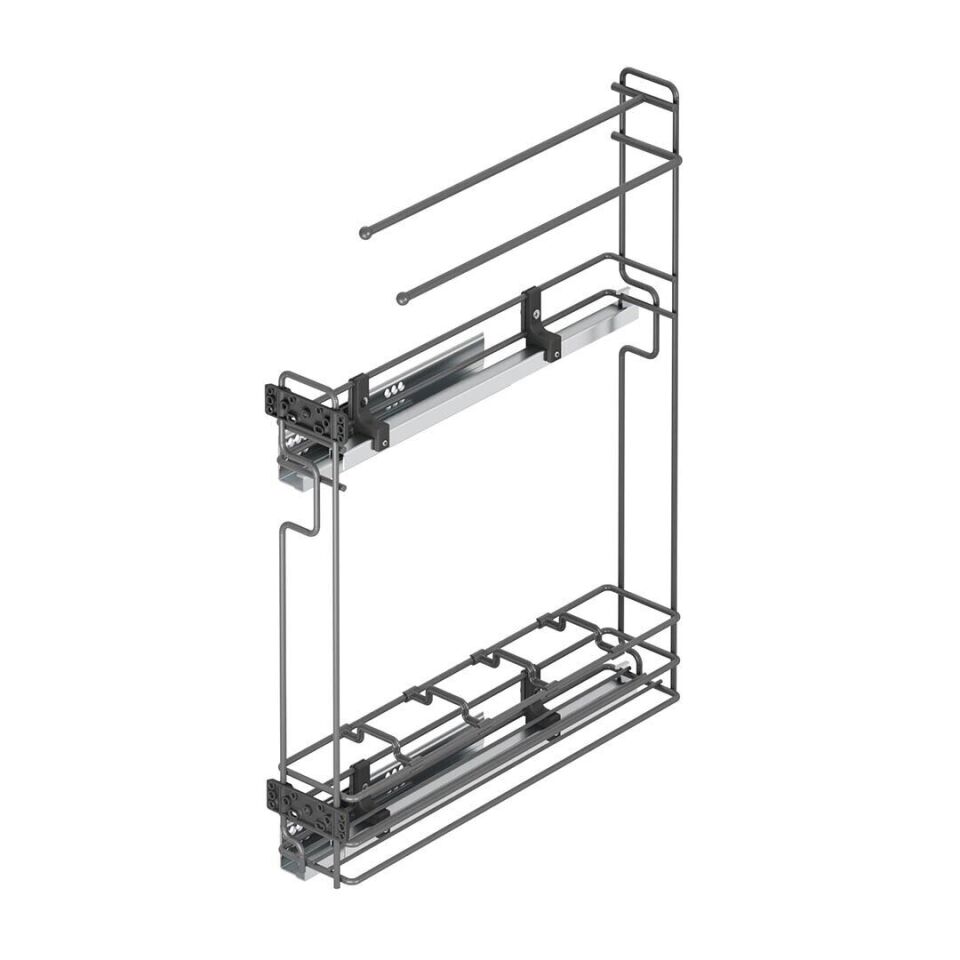 Gizli Raylı Havlu Askılı Şişelik (Tek Açılım) Ahşap 106 mm Sağ