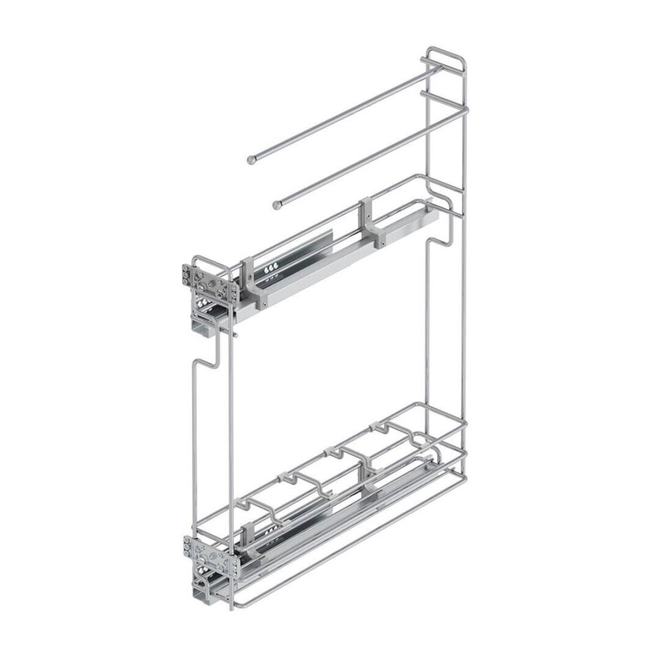 Gizli Raylı Havlu Askılı Şişelik (Tek Açılım) Ahşap 106 mm Sağ