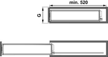 HӒFELE NESTA PLUS Tezgah Altı Kiler, Tel Sepet, Antrasit |200 mm Kapak Uyumlu Sağ