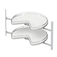 3/4 Borusuz Kaymaz Yüzeyli Ahşap Tablalı Döner Sepet Takımı