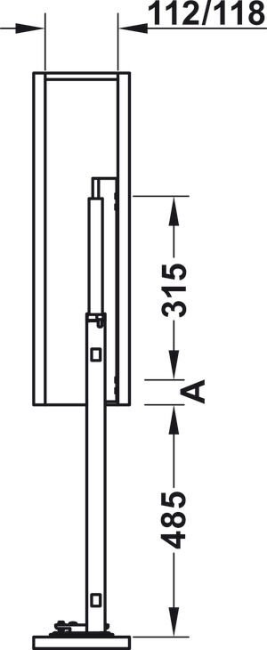 HÄFELE Ahşap Raflı Çekmeli Sistem Beyaz 150 mm