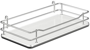 Häfele Kancalı Raf, Taban Ünitesi Çekmeli Sistemi İçin, Ölçüler: 233 x 466 x 90 mm, Krom Kaplama, Beyaz