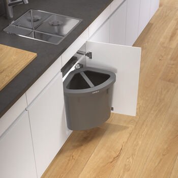 Häfele, 25 litre Plastik Çöp Kovası | Min 400 mm Dolap Genişliği Antrasit