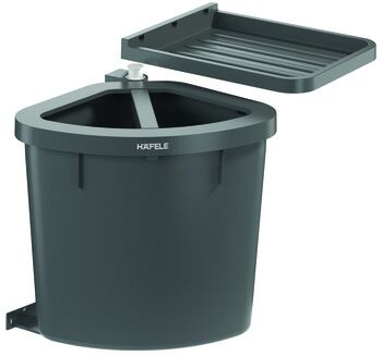 Häfele, 25 litre Plastik Çöp Kovası | Min 400 mm Dolap Genişliği Antrasit