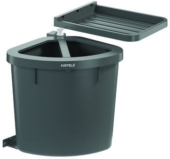 Häfele, 25 litre Plastik Çöp Kovası | Min 400 mm Dolap Genişliği Antrasit