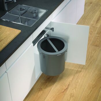 Häfele, 35 litre Plastik Çöp Kovası | Min 500 mm Dolap Genişliği Antrasit