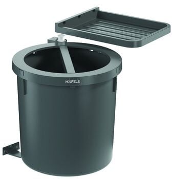Häfele, 35 litre Plastik Çöp Kovası | Min 500 mm Dolap Genişliği Antrasit