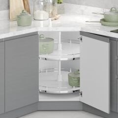 4/4 Klasik Döner Ahşap Tablalı Sepet Takımı