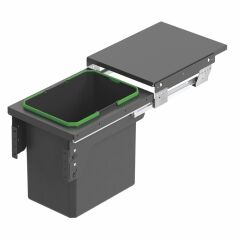 Kapağa Monte Çöp Kovası Frenli 35 Lt 400 mm Antrasit