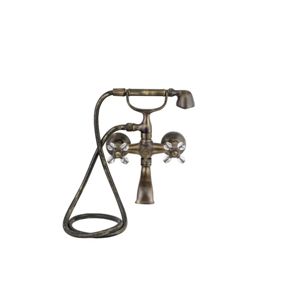 Vista D’oro Bebek Şeffaf Kristalli Banyo Bataryası Sarı Oksit