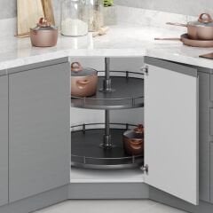 Kaymaz Yüzeyli 4/4 Klasik Döner Ahşap Tablalı Sepet Takımı