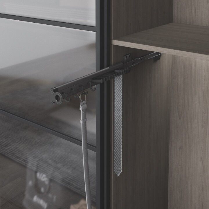 Raylı Alüminyum Kravatlık-Kemerlik Sol